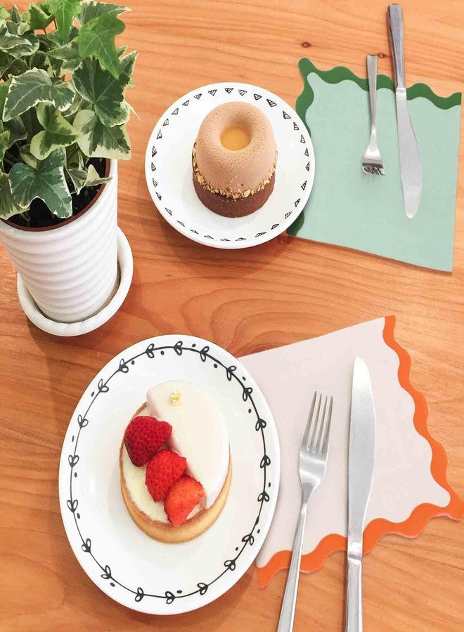 وولاين مجموعة مناديل غداء ورقية مزخرفة من والين، 100 قطعة، للاستخدام مرة واحدة، ألوان: أزرق، برتقالي، وردي، أخضر، مناسبة للحلويات والعشاء، مثالية لحفلات الزفاف وحفلات استقبال المولود. - Image 5